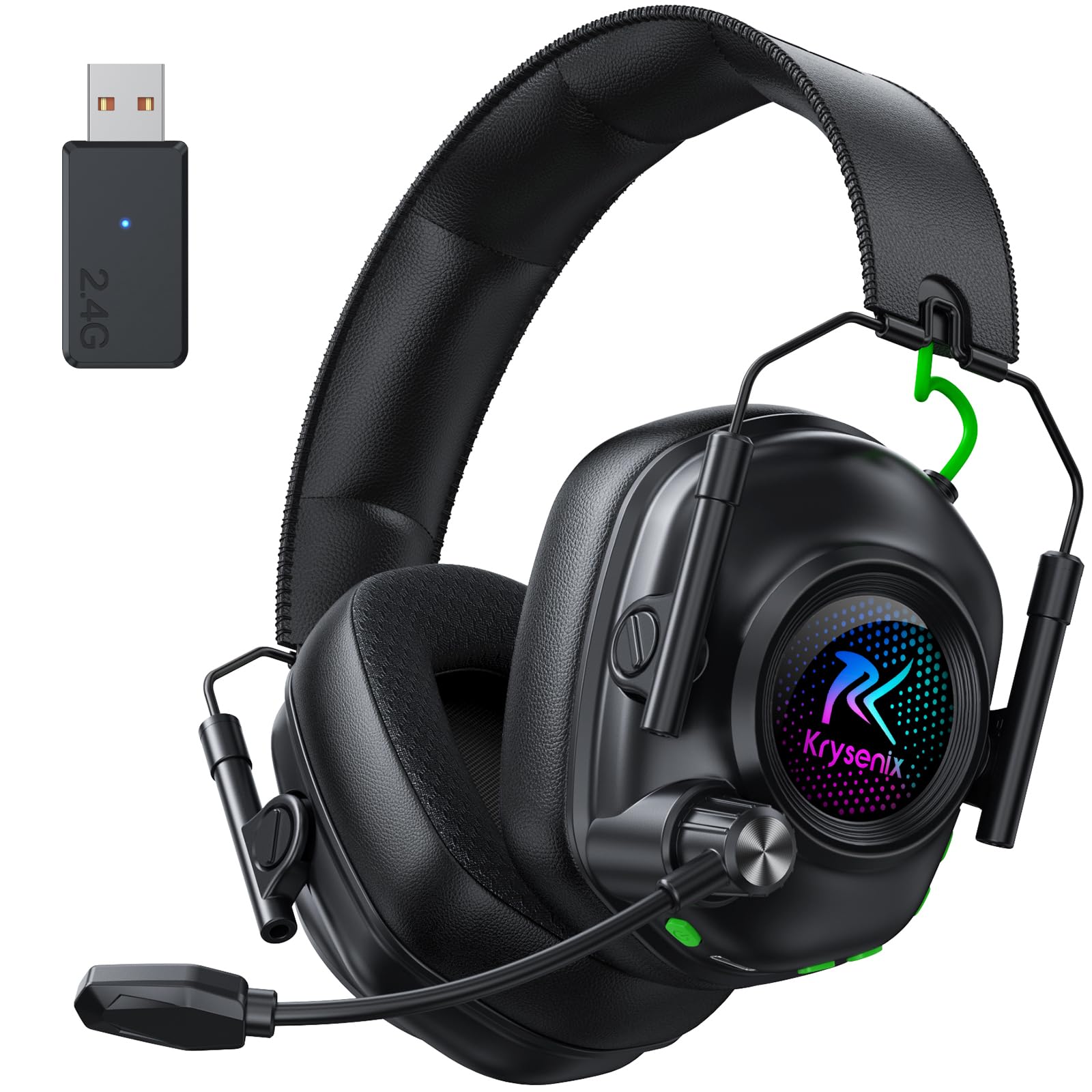 Amazon.com: Krysenix Wireless Gaming Headset with Noise Canceling